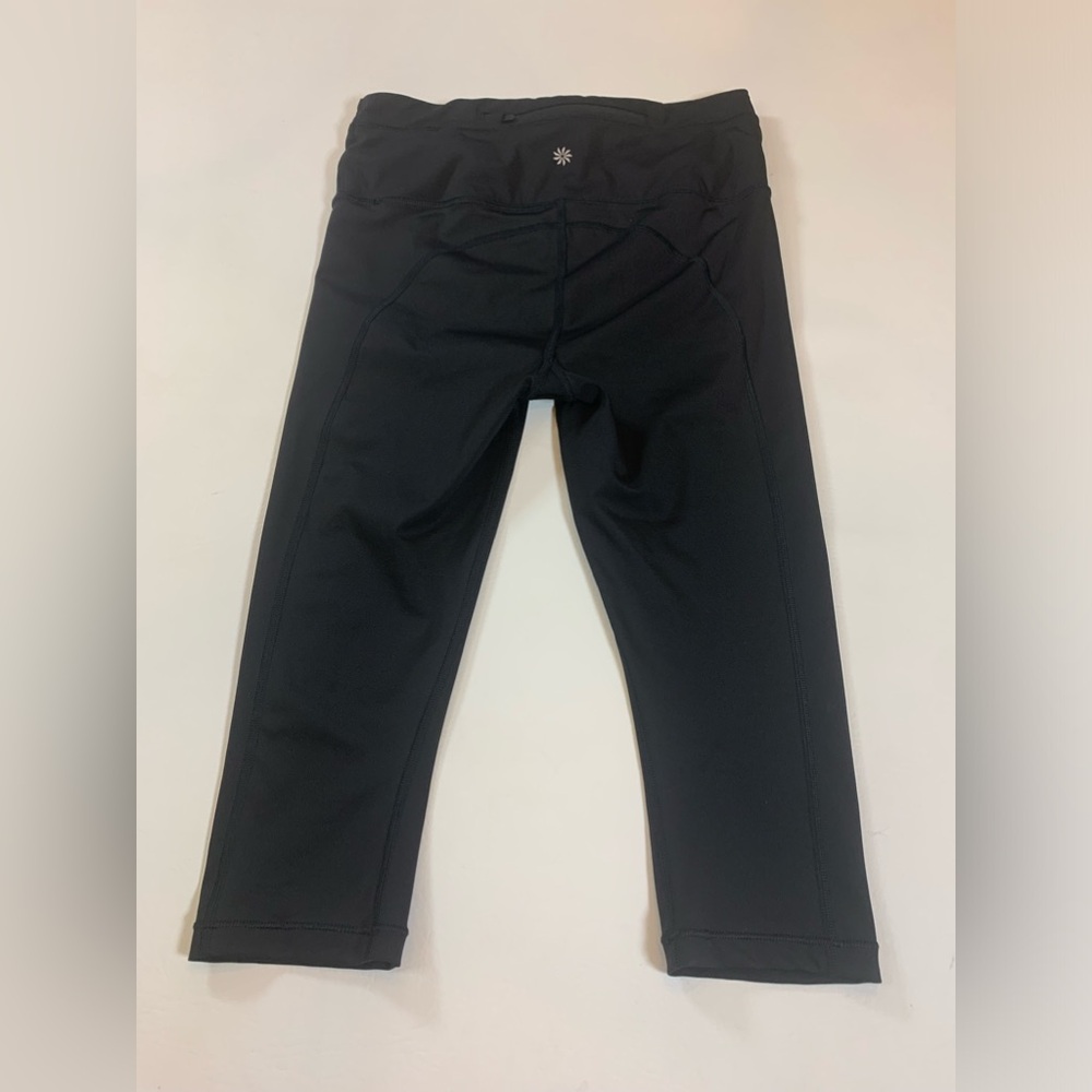 Athleta accelerated crop 3/4 black leggings size women’s small (bin CC) - Picture 9 of 10